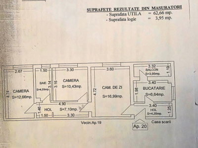 Apartament 3 camere zona Parc Tabacarie